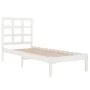 Solid white pine wood bed frame 90x200 cm by vidaXL, Beds and slatted bases - Ref: Foro24-3105456, Price: 92,12 €, Discount: %