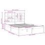 Bettgestell aus massivem, grauem Kiefernholz, 200 x 200 cm von vidaXL, Betten und Lattenroste - Ref: Foro24-3105492, Preis: 1...