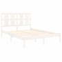 Massiver Bettrahmen aus weißem Kiefernholz, 140 x 190 cm von vidaXL, Betten und Lattenroste - Ref: Foro24-3105581, Preis: 128...