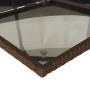 Set comedor de jardín 11 pzas y cojines ratán sintético marrón