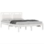 Weißes Massivholzbettgestell King Size 150x200 cm von vidaXL, Betten und Lattenroste - Ref: Foro24-3105541, Preis: 155,90 €, ...