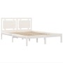 Weißes Massivholzbettgestell King Size 150x200 cm von vidaXL, Betten und Lattenroste - Ref: Foro24-3105541, Preis: 155,90 €, ...