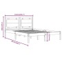 Estructura de cama madera maciza blanca King Size 150x200 cm