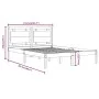 Weißes Massivholzbettgestell King Size 150x200 cm von vidaXL, Betten und Lattenroste - Ref: Foro24-3105541, Preis: 153,80 €, ...