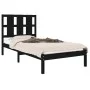 Estructura de cama madera maciza de pino negra 100x200 cm de vidaXL, Camas y somieres - Ref: Foro24-3105594, Precio: 126,22 €...