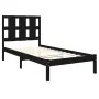 Estructura de cama madera maciza de pino negra 100x200 cm de vidaXL, Camas y somieres - Ref: Foro24-3105594, Precio: 126,22 €...