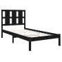 Solid black pine wood bed frame 100x200 cm by vidaXL, Beds and slatted bases - Ref: Foro24-3105594, Price: 127,87 €, Discount: %