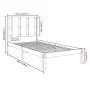 Solid black pine wood bed frame 100x200 cm by vidaXL, Beds and slatted bases - Ref: Foro24-3105594, Price: 126,22 €, Discount: %