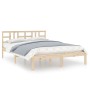 Solid wood bed frame 200x200 cm by vidaXL, Beds and slatted bases - Ref: Foro24-3105425, Price: 128,19 €, Discount: %