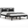 Solid black pine wood bed frame 200x200 cm by vidaXL, Beds and slatted bases - Ref: Foro24-3105559, Price: 173,37 €, Discount: %