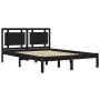 Solid black pine wood bed frame 200x200 cm by vidaXL, Beds and slatted bases - Ref: Foro24-3105559, Price: 173,37 €, Discount: %