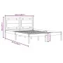 Estructura de cama de madera maciza de pino negra 200x200 cm de vidaXL, Camas y somieres - Ref: Foro24-3105559, Precio: 171,1...