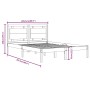 Solid black pine wood bed frame 200x200 cm by vidaXL, Beds and slatted bases - Ref: Foro24-3105559, Price: 173,37 €, Discount: %