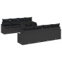 Conjunto de sofá de jardín 7 pcs Negro 100 x 55 x 73 cm