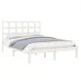 Solid white pine wood bed frame 160x200 cm by vidaXL, Beds and slatted bases - Ref: Foro24-3105481, Price: 125,24 €, Discount: %