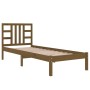 Honigbrauner Massivholzbettrahmen 100x200 cm von vidaXL, Betten und Lattenroste - Ref: Foro24-3105398, Preis: 103,72 €, Rabat...