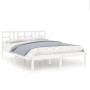 Weißes Massivholzbettgestell King Size 150x200 cm von vidaXL, Betten und Lattenroste - Ref: Foro24-3105411, Preis: 140,29 €, ...
