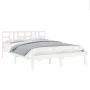 Weißes Massivholzbettgestell King Size 150x200 cm von vidaXL, Betten und Lattenroste - Ref: Foro24-3105411, Preis: 138,44 €, ...