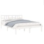 Weißes Massivholzbettgestell King Size 150x200 cm von vidaXL, Betten und Lattenroste - Ref: Foro24-3105411, Preis: 140,29 €, ...
