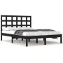 Bettgestell aus massivem schwarzem Kiefernholz, 200 x 200 cm von vidaXL, Betten und Lattenroste - Ref: Foro24-3105494, Preis:...