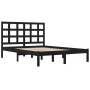 Estructura de cama de madera maciza de pino negra 200x200 cm de vidaXL, Camas y somieres - Ref: Foro24-3105494, Precio: 158,6...
