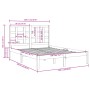 Estructura de cama de madera maciza de pino negra 200x200 cm de vidaXL, Camas y somieres - Ref: Foro24-3105494, Precio: 158,6...