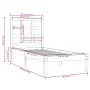 Honey brown solid wood bed frame 100x200 cm by vidaXL, Beds and slatted bases - Ref: Foro24-3105463, Price: 100,21 €, Discoun...
