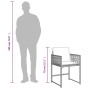Set comedor jardín y cojines 17 pzas ratán sintético gris claro