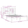 Solid wood bed frame 200x200 cm by vidaXL, Beds and slatted bases - Ref: Foro24-3105490, Price: 126,51 €, Discount: %