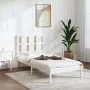 Massives Bettgestell aus weißem Kiefernholz, 90 x 200 cm von vidaXL, Betten und Lattenroste - Ref: Foro24-3105586, Preis: 100...