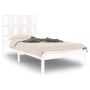 Massives Bettgestell aus weißem Kiefernholz, 90 x 200 cm von vidaXL, Betten und Lattenroste - Ref: Foro24-3105586, Preis: 102...