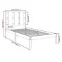 Massives Bettgestell aus weißem Kiefernholz, 90 x 200 cm von vidaXL, Betten und Lattenroste - Ref: Foro24-3105586, Preis: 100...