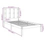 Massives Bettgestell aus weißem Kiefernholz, 90 x 200 cm von vidaXL, Betten und Lattenroste - Ref: Foro24-3105586, Preis: 102...