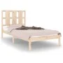 Solid pine wood bed frame 90x200 cm by vidaXL, Beds and slatted bases - Ref: Foro24-3105585, Price: 85,70 €, Discount: %