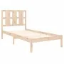 Solid pine wood bed frame 90x200 cm by vidaXL, Beds and slatted bases - Ref: Foro24-3105585, Price: 85,70 €, Discount: %