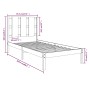 Bettgestell aus massivem Kiefernholz, 90 x 200 cm von vidaXL, Betten und Lattenroste - Ref: Foro24-3105585, Preis: 89,25 €, R...