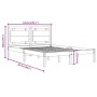 Weißer Massivholzbettrahmen 160x200 cm von vidaXL, Betten und Lattenroste - Ref: Foro24-3105546, Preis: 152,18 €, Rabatt: %