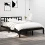 Solid black pine wood bed frame 200x200 cm by vidaXL, Beds and slatted bases - Ref: Foro24-3105429, Price: 158,04 €, Discount: %