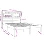 Weißer Massivholzbettrahmen 140x190 cm von vidaXL, Betten und Lattenroste - Ref: Foro24-3105646, Preis: 128,88 €, Rabatt: %