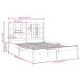 Estructura de cama madera maciza 120x190 cm de vidaXL, Camas y somieres - Ref: Foro24-3105440, Precio: 108,96 €, Descuento: %