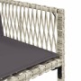 Set comedor jardín y cojines 13 pzas ratán sintético gris claro