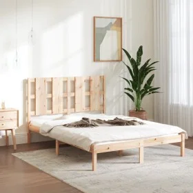 Solid wood bed frame 120x190 cm by vidaXL, Beds and slatted bases - Ref: Foro24-3105570, Price: 112,30 €, Discount: %