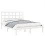 Estructura de cama madera maciza blanca King Size 150x200 cm de vidaXL, Camas y somieres - Ref: Foro24-3105476, Precio: 132,0...
