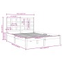 Weißes Massivholzbettgestell King Size 150x200 cm von vidaXL, Betten und Lattenroste - Ref: Foro24-3105476, Preis: 133,92 €, ...