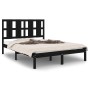 Estructura de cama de madera maciza de pino negra 140x190 cm de vidaXL, Camas y somieres - Ref: Foro24-3105584, Precio: 165,98 €