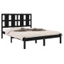 Estructura de cama de madera maciza de pino negra 140x190 cm de vidaXL, Camas y somieres - Ref: Foro24-3105584, Precio: 165,98 €