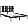 Solid black pine wood bed frame 140x190 cm by vidaXL, Beds and slatted bases - Ref: Foro24-3105584, Price: 163,97 €, Discount: %