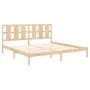 Solid pine wood bed frame 200x200 cm by vidaXL, Beds and slatted bases - Ref: Foro24-3105620, Price: 133,90 €, Discount: %