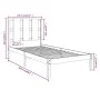 Solid pine wood bed frame 100x200 cm by vidaXL, Beds and slatted bases - Ref: Foro24-3105590, Price: 91,63 €, Discount: %
