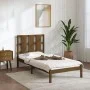 Estructura de cama madera maciza pino marrón miel 100x200 cm de vidaXL, Camas y somieres - Ref: Foro24-3105593, Precio: 107,0...